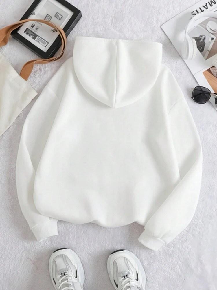 Premium White Fleece Hooded Hoodie for Men – Cozy Comfort with a Stylish Touch