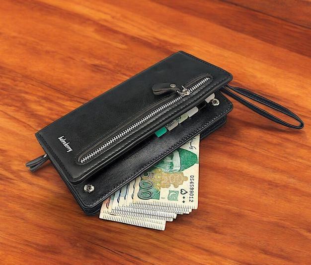 Unisex Leather Long Wallet - 1 Pc Multicolor Stylish Accessory