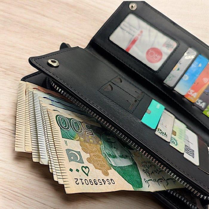 Unisex Leather Long Wallet - 1 Pc Multicolor Stylish Accessory