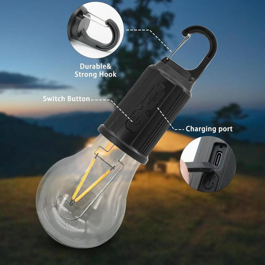 Brighten Your Space: 1 Pcs Rechargeable LED Bulb Light in Yellow