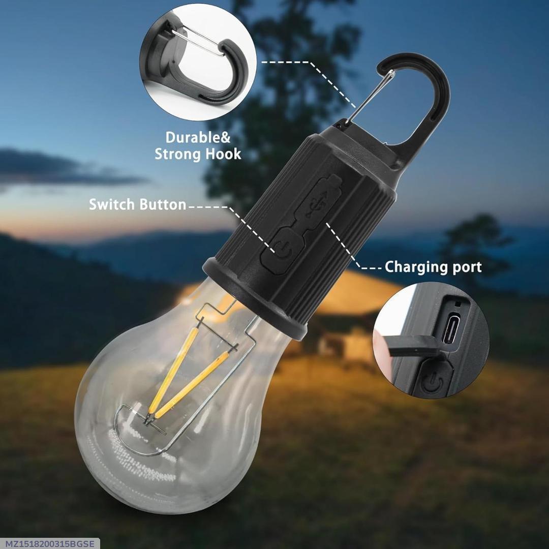 Brighten Your Space: 1 Pcs Rechargeable LED Bulb Light in Yellow