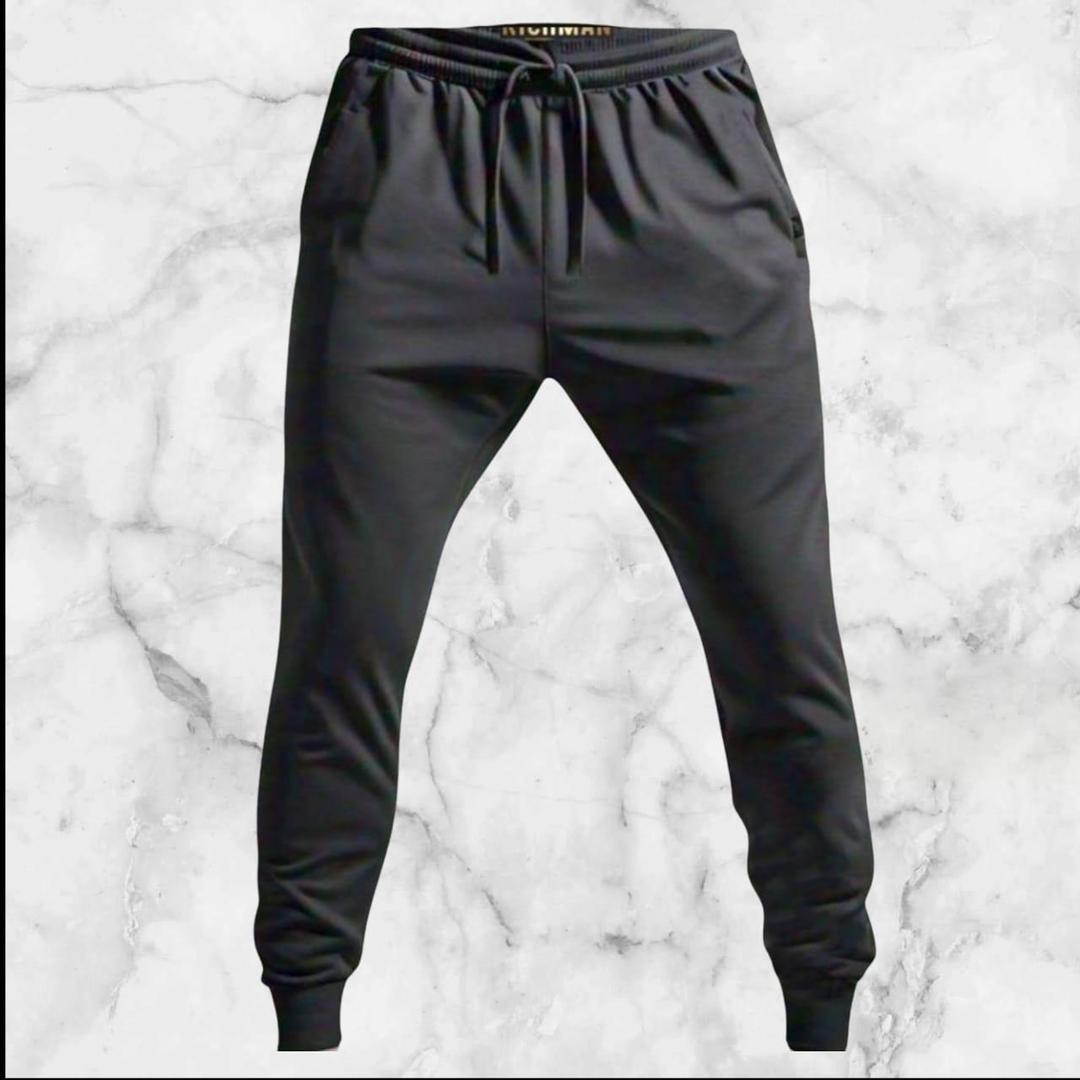 Men's Graphic Sublimation Track Suit - 2 Pcs Polyester Ensemble in Black
