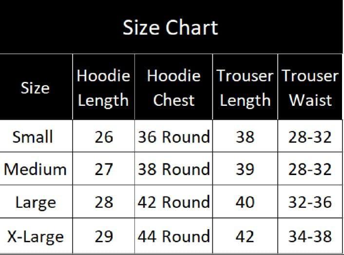2 Pcs Women's Stitched Fleece Printed Hoodie Tracksuit