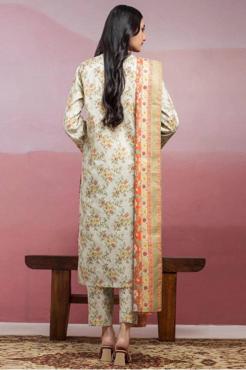 3 Pcs Women's Unstitched Printed Suit