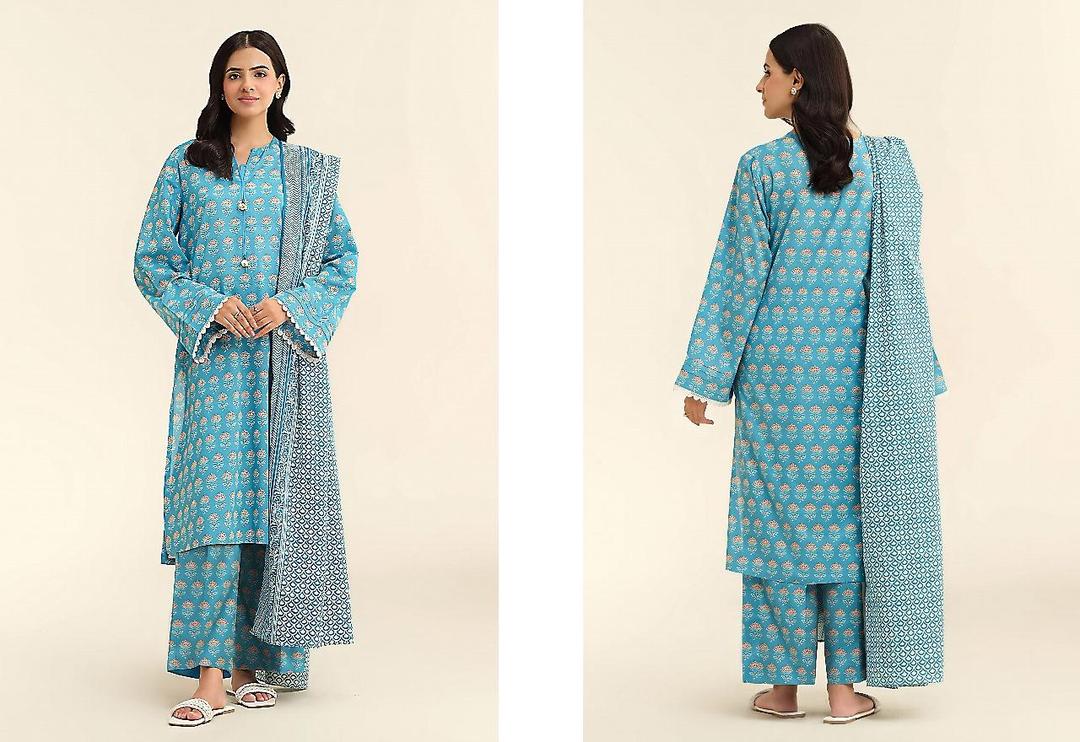 3 Pcs Women's Unstitched Printed Suit