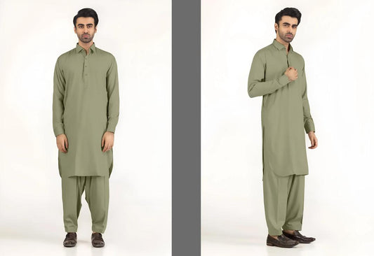 Men’s Unstitched Soft Cotton Plain Suit