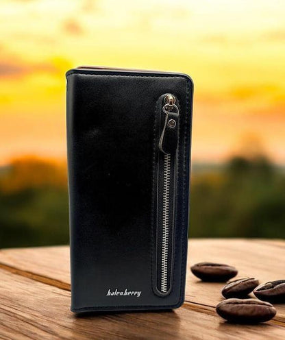Unisex Leather Long Wallet - 1 Pc Multicolor Stylish Accessory