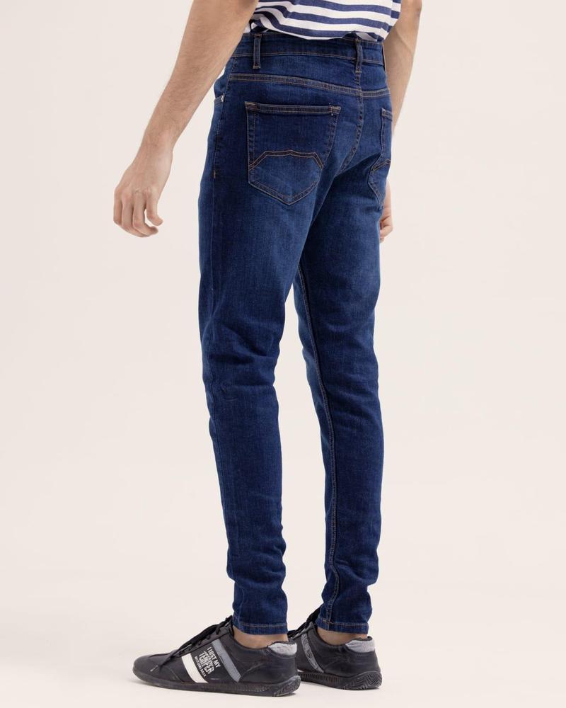1 Pc Men's Stitched Denim Plain Jeans