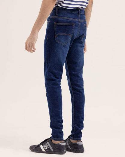 1 Pc Men's Stitched Denim Plain Jeans