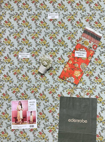 3 Pcs Women's Unstitched Printed Suit