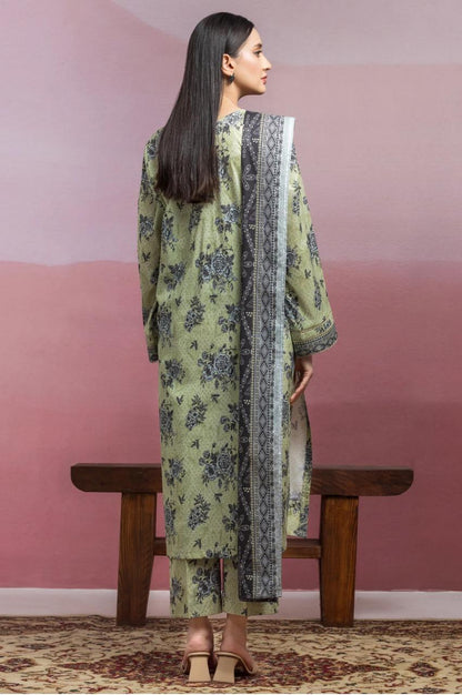 3 Pcs Women's Unstitched Printed Suit