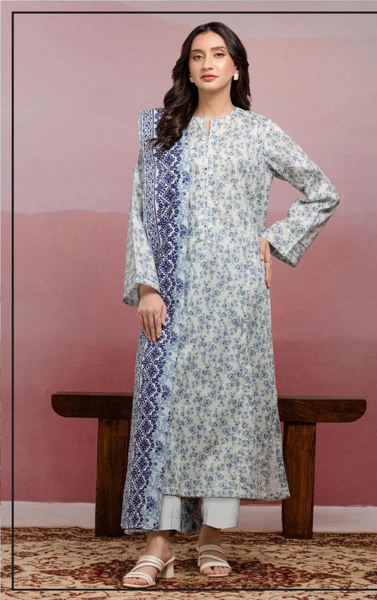 3 Pcs Women's Unstitched Printed Suit
