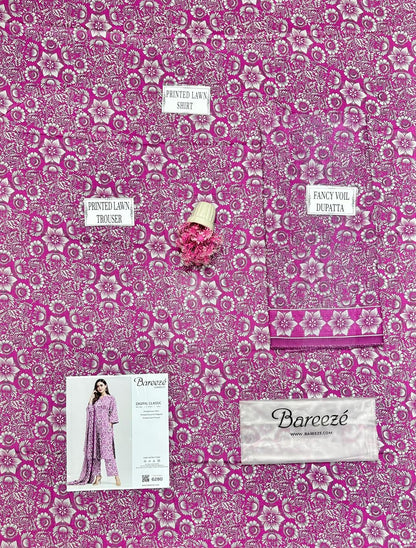 3 Pcs Women's Unstitched Printed Suit