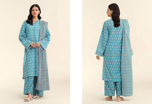3 Pcs Women's Unstitched Printed Suit