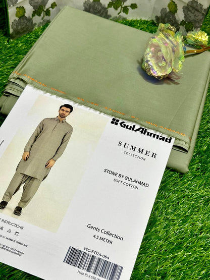 Men’s Unstitched Soft Cotton Plain Suit