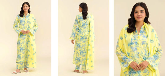 3 Pcs Women's Unstitched Printed Suit