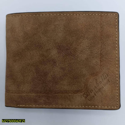 Men's Leather Plain Bifold Wallet